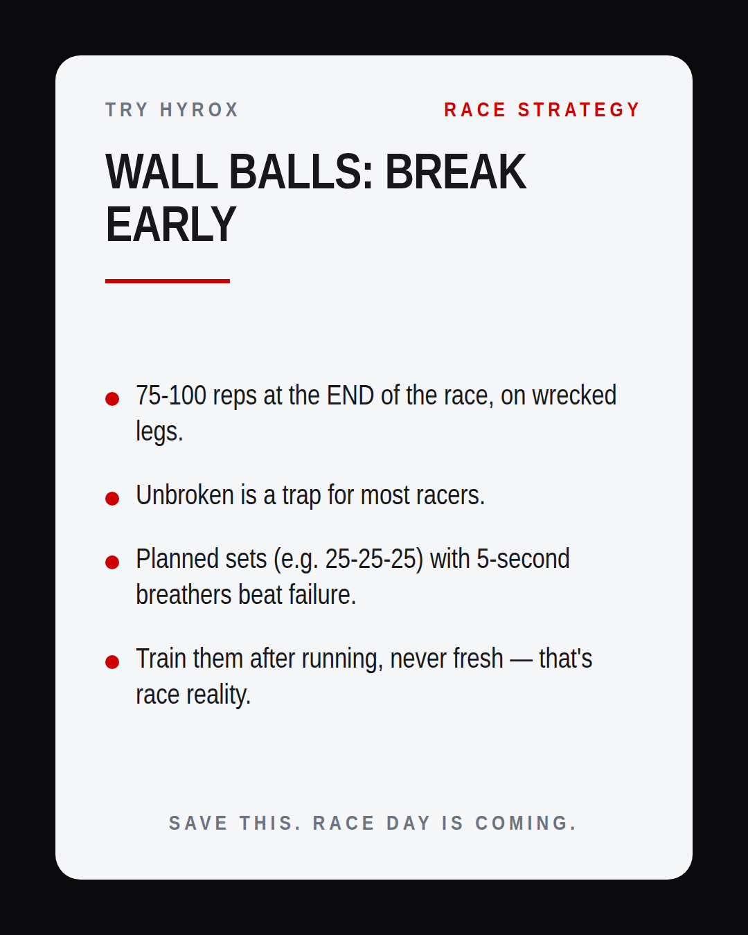 Wall balls will punish you if your strategy is wrong.