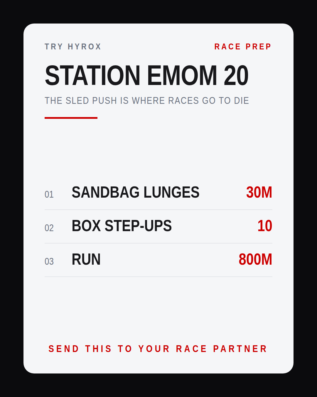 THE SLED PUSH IS WHERE RACES GO TO DIE